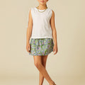 JAPANESE FLOWER GREEN SKIRT