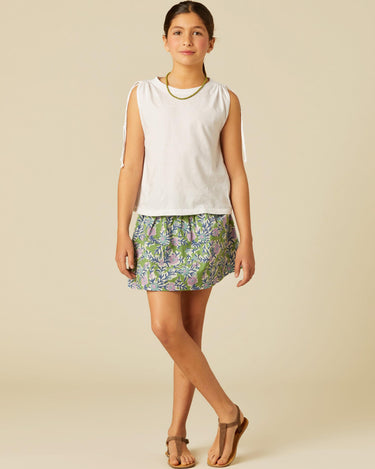 JAPANESE FLOWER GREEN SKIRT