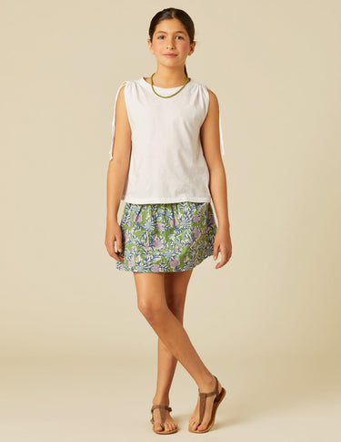 JAPANESE FLOWER GREEN SKIRT