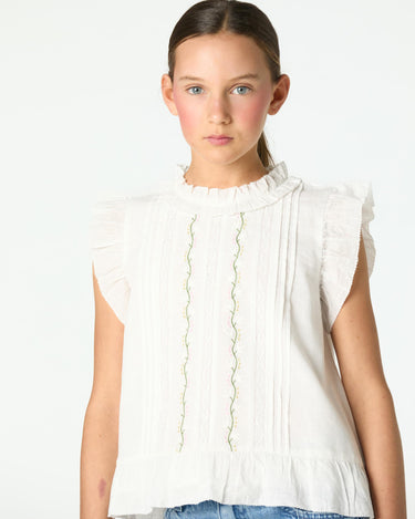 EMBROIDERED FLOWER SHIRT