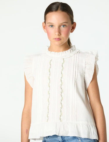 EMBROIDERED FLOWER SHIRT