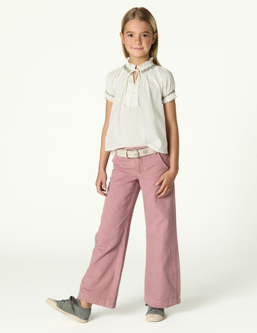"NN" Embroidered Corduroy Trousers