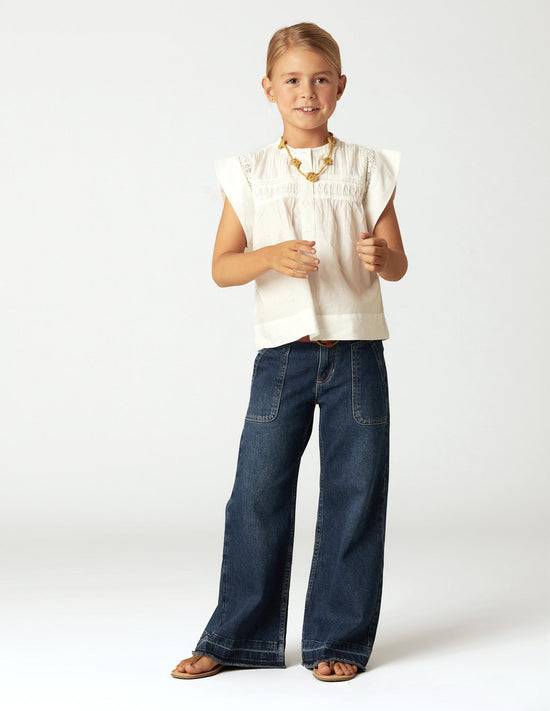 WIDE LEG DENIM PANTS