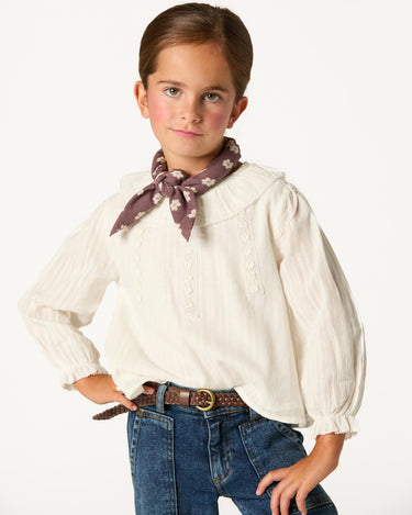 CAMISA CUELLO PERKINS LACE ECRU