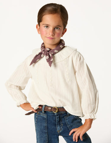 CAMISA CUELLO PERKINS LACE ECRU