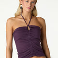 BITTERSWEET RUCHED HALTER TOP