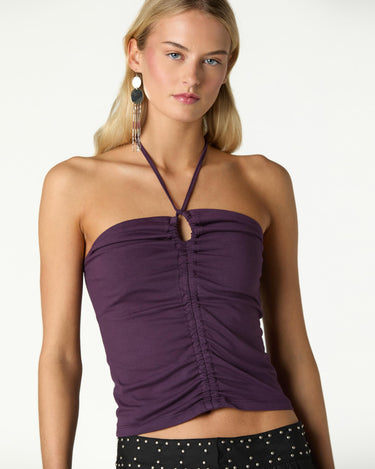 BITTERSWEET RUCHED HALTER TOP