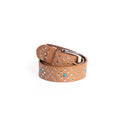 BROWN BELT WITH STUDS AND TURQUOISE