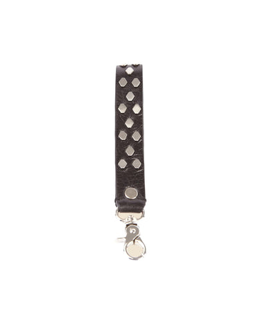 STUDDED KEYRING BLACK