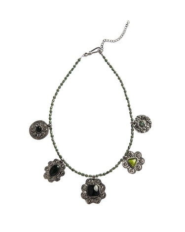 GREEN LOCKET NECKLACE