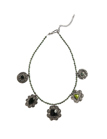 GREEN LOCKET NECKLACE