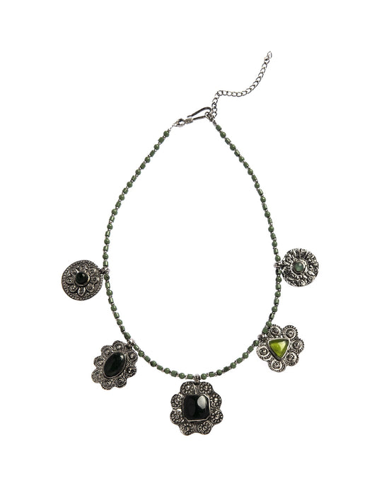 COLLAR MEDALLÓN VERDE