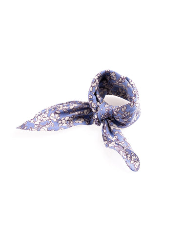 BLUE BLOOM PRINT SCARF