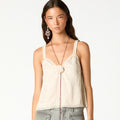 TOP LACE FLOWER ECRU