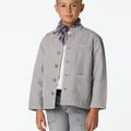 IRON GREY MANDARIN COLLAR JACKET