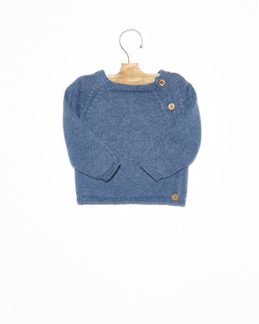Blue button-up jersey