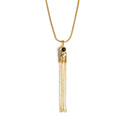 BLACK STONE CHAIN NECKLACE