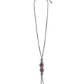 COLLAR BEADS GRANATE ROMBO
