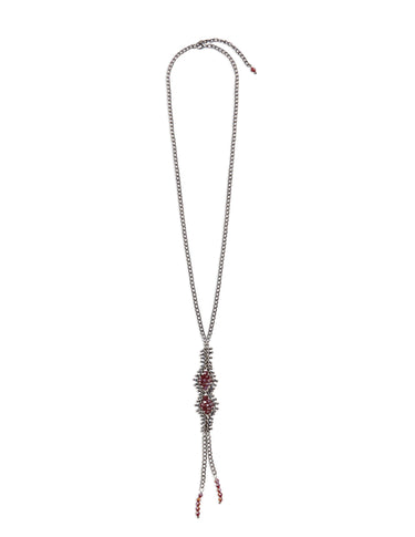GARNET RHOMBUS BEADS NECKLACE