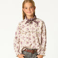 CAMISA CANESU MANGA VOLANTE BOUQUET PLUM