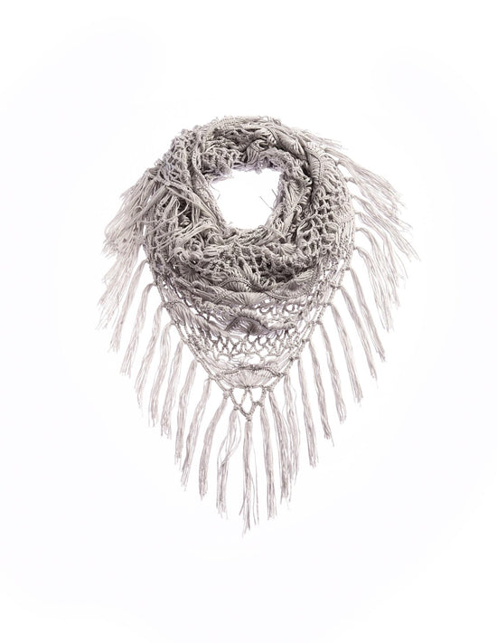 IRON GREY CROCHET SHAWL