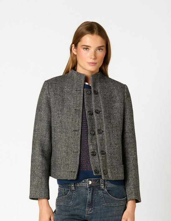 BLAZER DOBLE BOTONADURA ESPIGA GREY