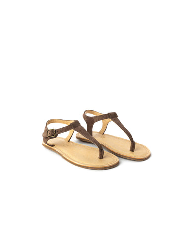 Taupe leather sandal