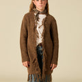 CHAQUETA PUNTO FLECOS MARRÓN