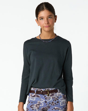 CHARCOAL LONG-SLEEVED T-SHIRT