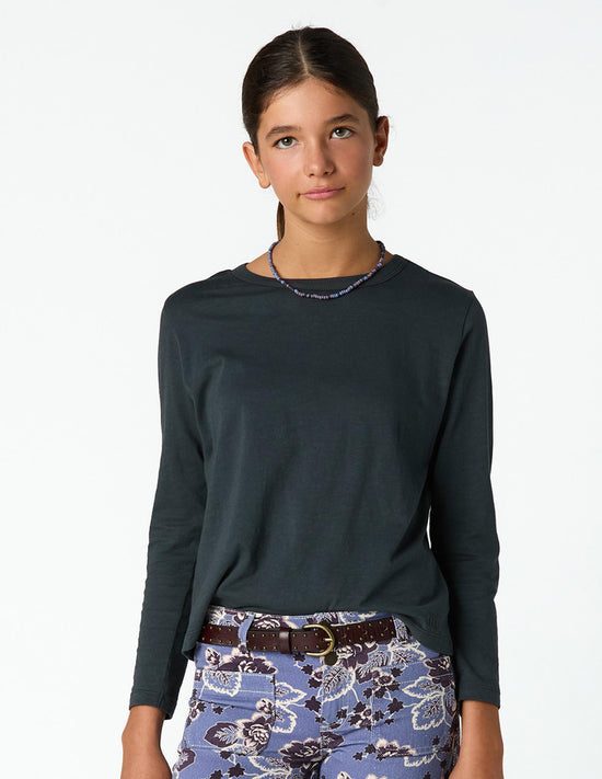 CHARCOAL LONG-SLEEVED T-SHIRT