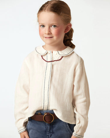 HERRINGBONE EMBROIDERED SHIRT