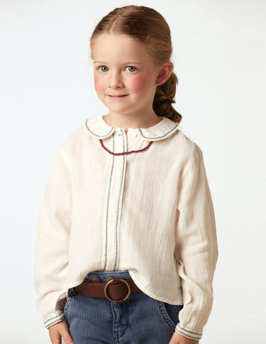 HERRINGBONE EMBROIDERED SHIRT