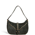 STUDDED SUEDE BAG GREEN
