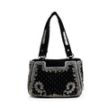 BOLSO TERCIOPELO NEGRO BEADS