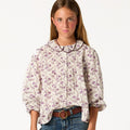 CAMISA BRIGHT FLOWERS PLUM