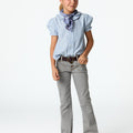 GRAY FLARE JEANS