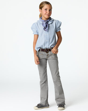 GRAY FLARE JEANS