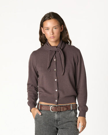 CHAQUETA PAÑUELO CHOCOLATE