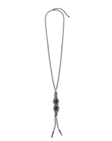 NECKLACE BEADS ANTHRACITE RHOMBUS