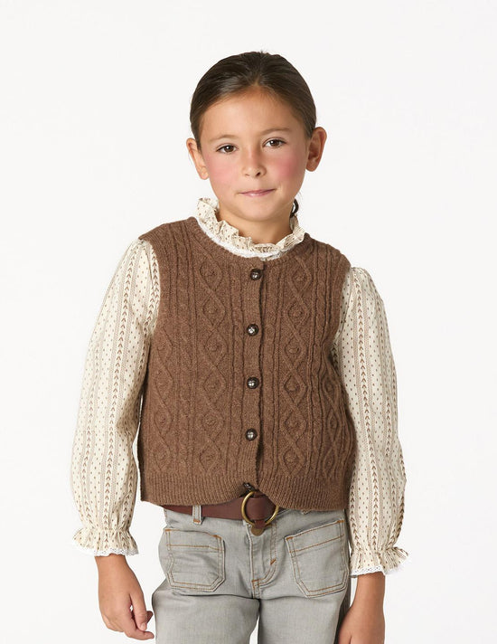BARK CABLE KNIT VEST