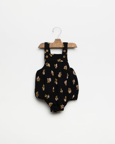 ANTHRACITE FLOWER STRAP ROMPER