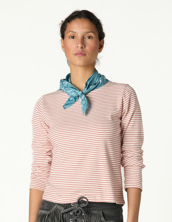 RED STRIPED T-SHIRT