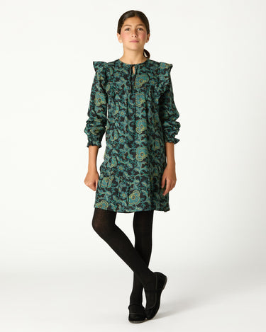 VESTIDO MANGA VOLANTE WILD BLUE