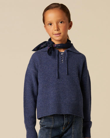 HEATHER BLUE LOOP KNIT JERSEY