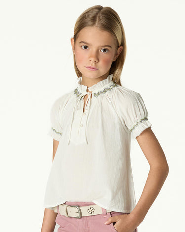 CAMISA ECRU NIDO VERDE