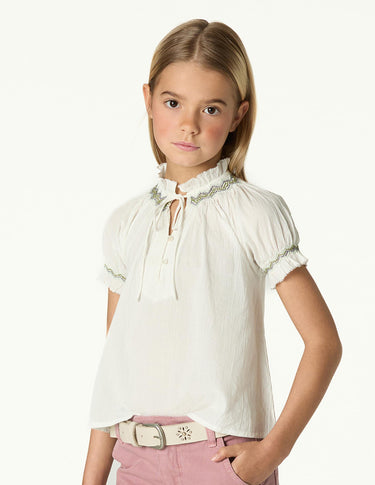 ECRU GREEN HONEYCOMB SHIRT