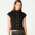 CAMISETA DOBLE BOTONADURA ANTRACITA