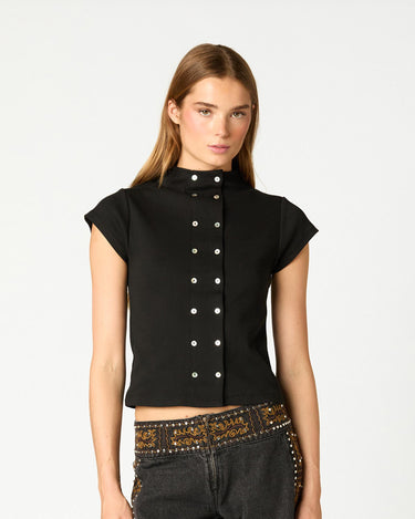 CAMISETA DOBLE BOTONADURA ANTRACITA