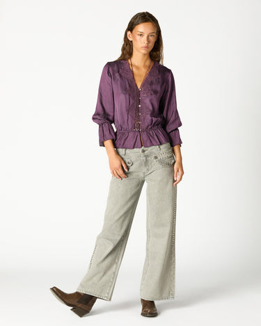 PANTALÓN DENIM TAPETA TACHAS LIGHT GREY