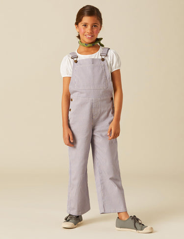 BLUE STRIPED DUNGAREES